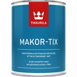 Makor-Tix- Gruntoemalia akrylowa na powierzchnie metalowe. Czerwony tlenkowy 1l